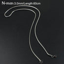 Titanium Steel Chain Necklace for Men Women Link Chain Black Silver Color Punk Choker Fashion Male Jewelry Gift Accessories - Descont Express