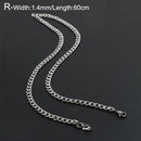 Titanium Steel Chain Necklace for Men Women Link Chain Black Silver Color Punk Choker Fashion Male Jewelry Gift Accessories - Descont Express