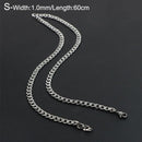 Titanium Steel Chain Necklace for Men Women Link Chain Black Silver Color Punk Choker Fashion Male Jewelry Gift Accessories - Descont Express