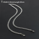 Titanium Steel Chain Necklace for Men Women Link Chain Black Silver Color Punk Choker Fashion Male Jewelry Gift Accessories - Descont Express