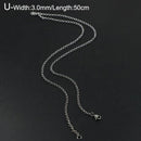 Titanium Steel Chain Necklace for Men Women Link Chain Black Silver Color Punk Choker Fashion Male Jewelry Gift Accessories - Descont Express