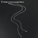 Titanium Steel Chain Necklace for Men Women Link Chain Black Silver Color Punk Choker Fashion Male Jewelry Gift Accessories - Descont Express